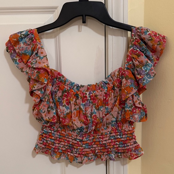 Floral Ruffle Top - Multicolor - Picture 5 of 9